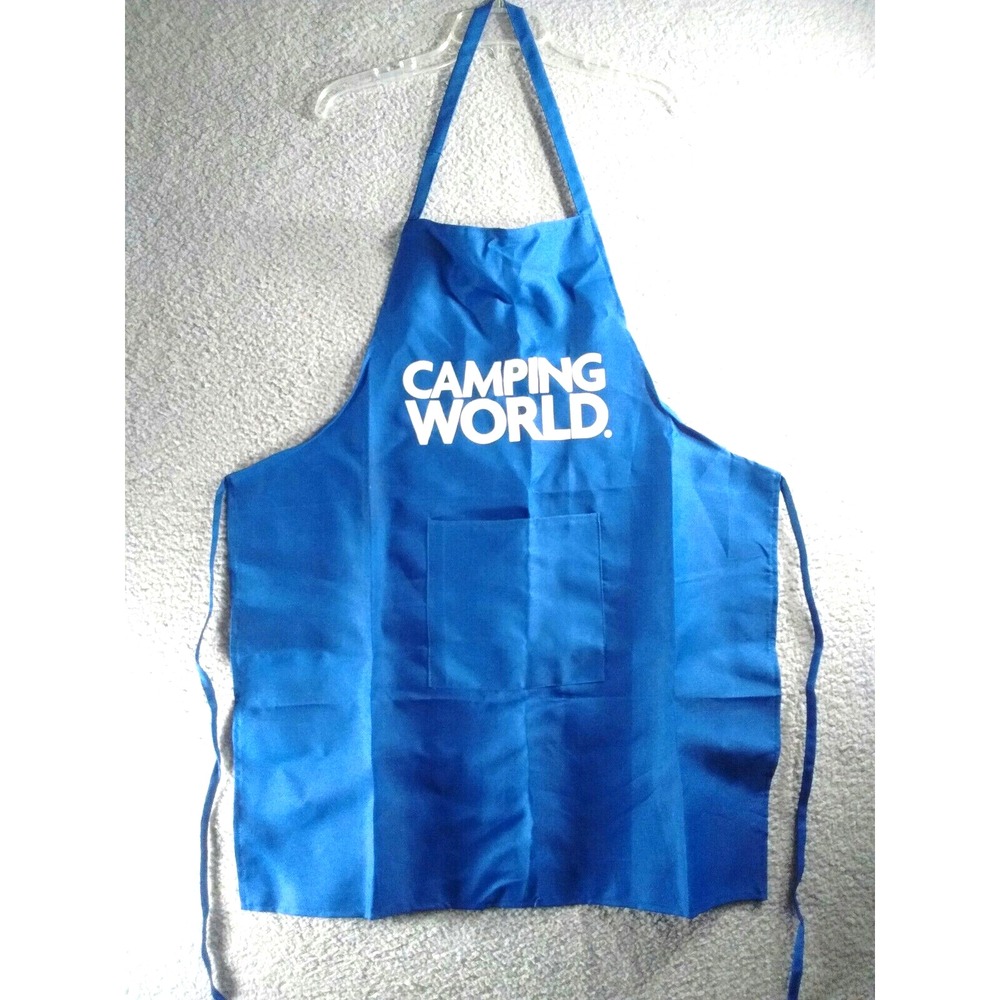Camping World Apron Unisex One Size Blue Logo RV Camping BBQ Utility